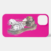 Pink Futuristic Girl Aesthetic iPhone 17 Case Hoesje (Achterkant horizontaal)