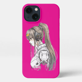 Pink Futuristic Girl Aesthetic iPhone 17 Case 13 Hoesje