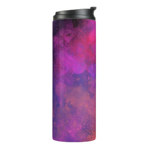 Pink Galaxy Paint Splatter Effect Thermosbeker