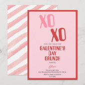 Pink Galentine's Day Party Brunch Vriendschap Kaart (Voorkant / Achterkant)