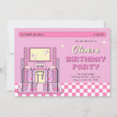 Pink Game Player Arcade Dance Machine verjaardag Kaart (Voorkant)