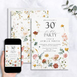 Pink Garden Floral Calligrafie 30th Birthday Kaart<br><div class="desc">Viel een speciale mijlpaal op met onze prachtige roze tuin, florale kalligrafie 30e verjaardag uitnodiging! Dit unieke en prachtige ontwerp is perfect voor elke 30e verjaardag die je wordt gevierd. Geef je gasten een speciale uitnodiging die ze niet zullen vergeten. De voorkant van de uitnodiging heeft levendige waterverf bloemen, in...</div>