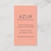 Pink Garden Florist Landscaper Architect Visitekaartje (Achterkant)