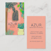 Pink Garden Florist Landscaper Architect Visitekaartje (Voorkant / Achterkant)