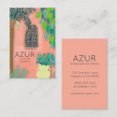 Pink Garden Florist Landscaper Architect Visitekaartje (Voorkant / Achterkant)