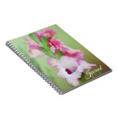 Pink Garden Flowers Art Journal personaliseren Notitieboek (Rechterzijde)