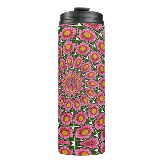 Pink Gazania Thermal Tumbler Thermosbeker (Voorkant)