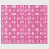 PINK Geboren in 1982, geboortejaar Cadeaupapier (Vlak)