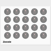 Pink Geeky Glasses Chalkboard Wedding Stickers (Vel)