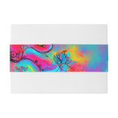 PINK GEEL BLAUW WHIMSISCHE STROMEN UITNODIGINGEN WIKKEL (Achterkant Voorbeeld)