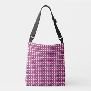 Pink Gemstone Pattern Crossbody Tas