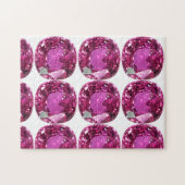 Pink Gemstone Pattern Legpuzzel (Horizontaal)