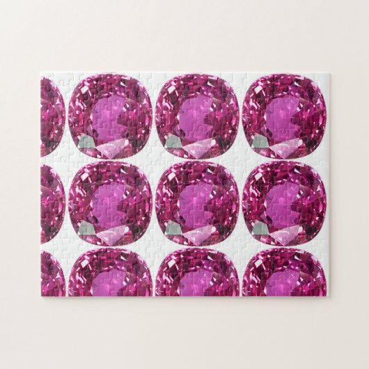 Pink Gemstone Pattern Legpuzzel (Horizontaal)