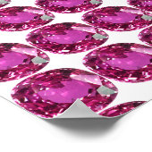 Pink Gemstone Pattern Poster (Hoek)