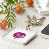Pink Gemstone Pattern Sleutelhanger (Zijkant)