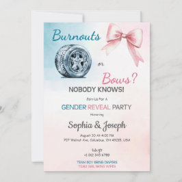 Pink gender Reveal Invitation card design Kaart