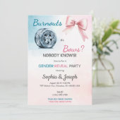 Pink gender Reveal Invitation card design  Kaart (Staand voorkant)