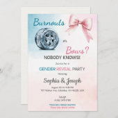 Pink gender Reveal Invitation card design  Kaart (Voorkant / Achterkant)