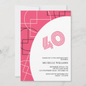 Pink Geo Modern Fresh Kaart (Voorkant)