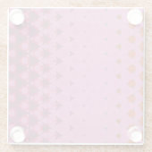 Pink Geometric design Coaster Glazen Onderzetter (Achterkant)