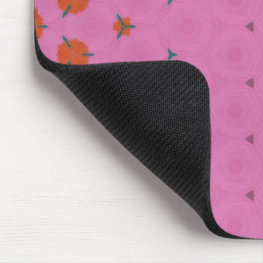 Pink geometric design mouse pad muismat (Hoek)