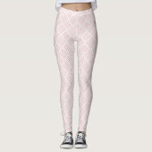 Pink Geometric Pattern Background Leggings (Voorkant)