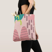 Pink Geometry-Tas Tote Bag (Dichtbij)