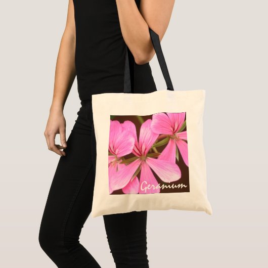 Pink Geranium Budget Bag Tote Bag (Voorkant (product))