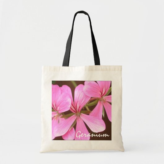 Pink Geranium Budget Bag Tote Bag (Voorkant)