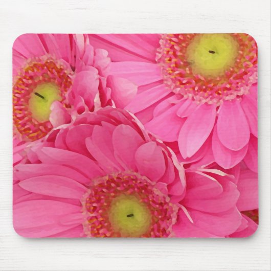 Pink Gerber Daisies Muismat (Voorkant)