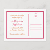 Pink Gerber Daisy Bat Mitswa Bewaar de datum Aankondigingskaart (Achterkant)