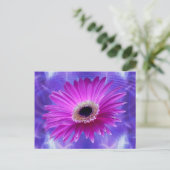 Pink Gerber Daisy Briefkaart (Staand voorkant)