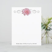 Pink Gerber Daisy Specialized Paper Sheet (Staand voorkant)