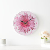 Pink Gerber Daisy Wall klok (Huis)
