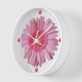 Pink Gerber Daisy Wall klok (Hoek)