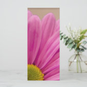 Pink Gerber Daisy Wedding Programme Programmakaart (Staand voorkant)