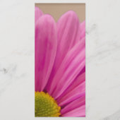 Pink Gerber Daisy Wedding Programme Programmakaart (Voorkant)