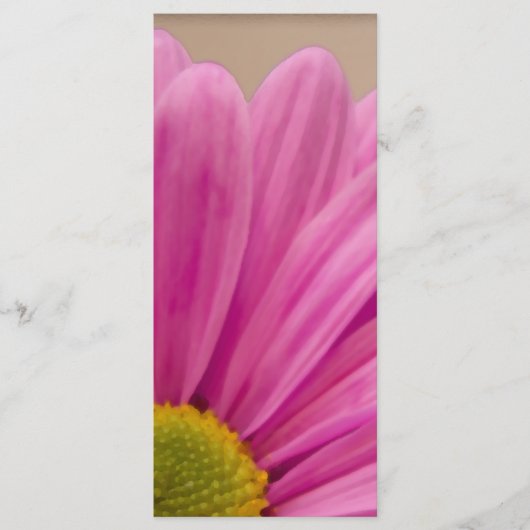 Pink Gerber Daisy Wedding Programme Programmakaart (Voorkant)