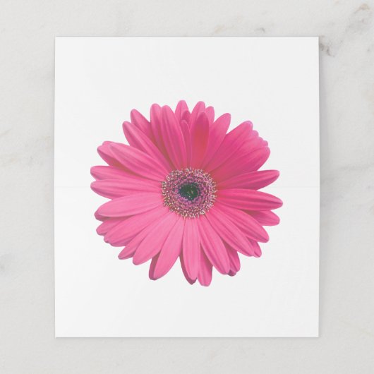 Pink Gerber Gerbera Daisy Wedding Plaatskaartje (Buitenkant ongevouwen)