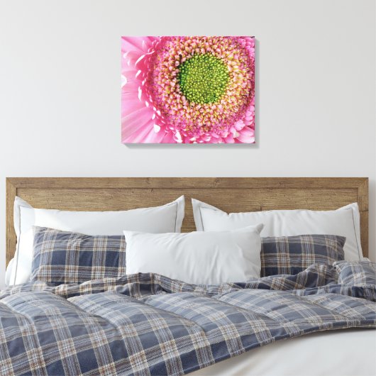 Pink Gerbera Canvas Afdruk (Insitu (Slaapkamer))