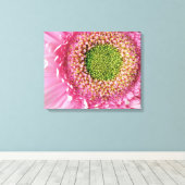 Pink Gerbera Canvas Afdruk (Insitu (Houten vloer))