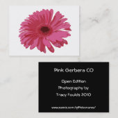 Pink Gerbera CO ACEO Visitekaartje (Voorkant / Achterkant)