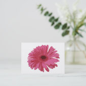 Pink Gerbera CO ACEO Visitekaartje (Staand voorkant)