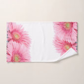 Pink Gerbera Daisies Elegant Foto Bad Handdoek (Handdoek)