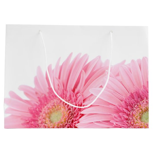 Pink Gerbera Daisies Elegant Fotografie van de dag Groot Cadeauzakje (Achterkant)