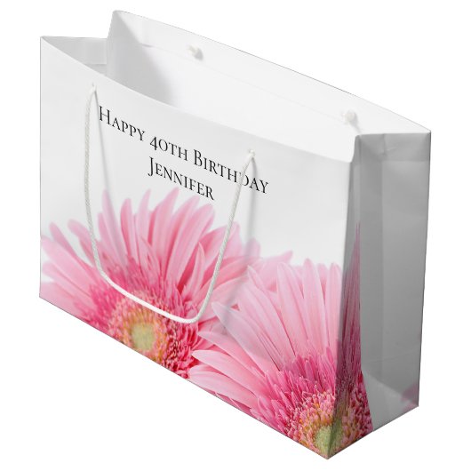 Pink Gerbera Daisies Elegant Fotografie van de dag Groot Cadeauzakje (Voorkant Gekanteld)