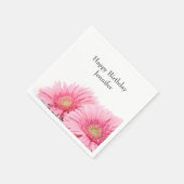 Pink Gerbera Daisies Elegant Fotografie van de dag Servet (Hoek)