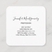 Pink Gerbera Daisies Elegant Photo Square Vierkante Visitekaartje (Achterkant)