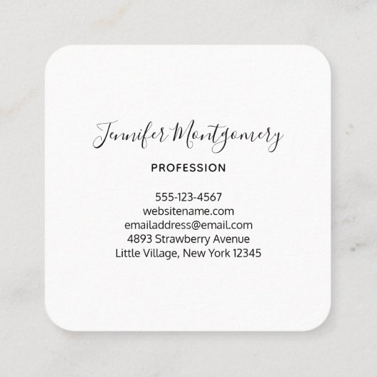 Pink Gerbera Daisies Elegant Photo Square Vierkante Visitekaartje (Achterkant)