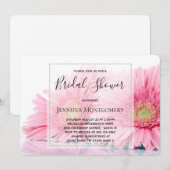 Pink Gerbera Daisies Elegant Photo Vrijgezellenfee Kaart (Voorkant / Achterkant)